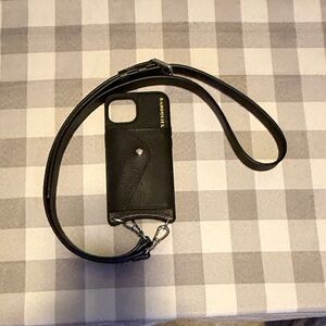 Bandolier Black Phone Case with Strap Iphone 14